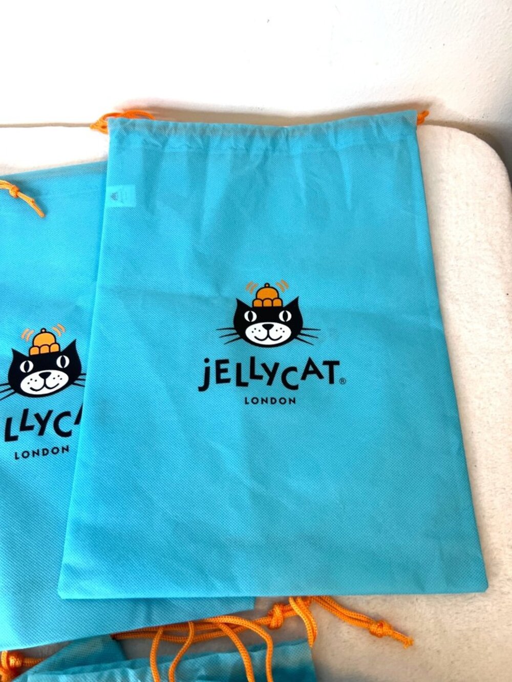 Lot 11 Jellycat Dust Bags New Condition 9 Small 2 Large Jelly Cat - Picture 2 of 3